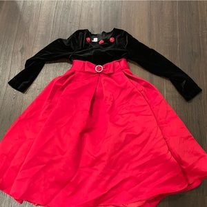 Girls Red and Black Dress